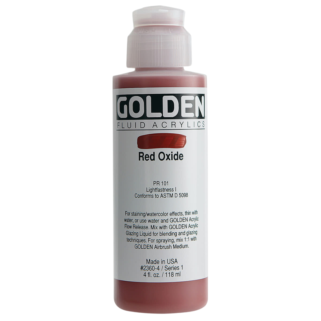 Fluid Red Oxide Acrylic Paint 4oz