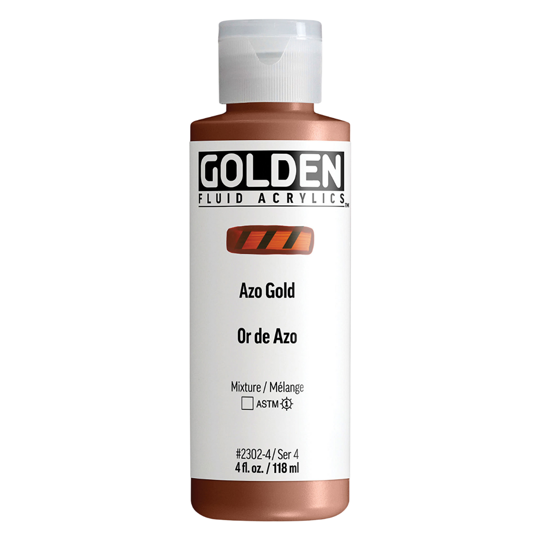 Fluid Azo Gold Acrylic Paint 4oz