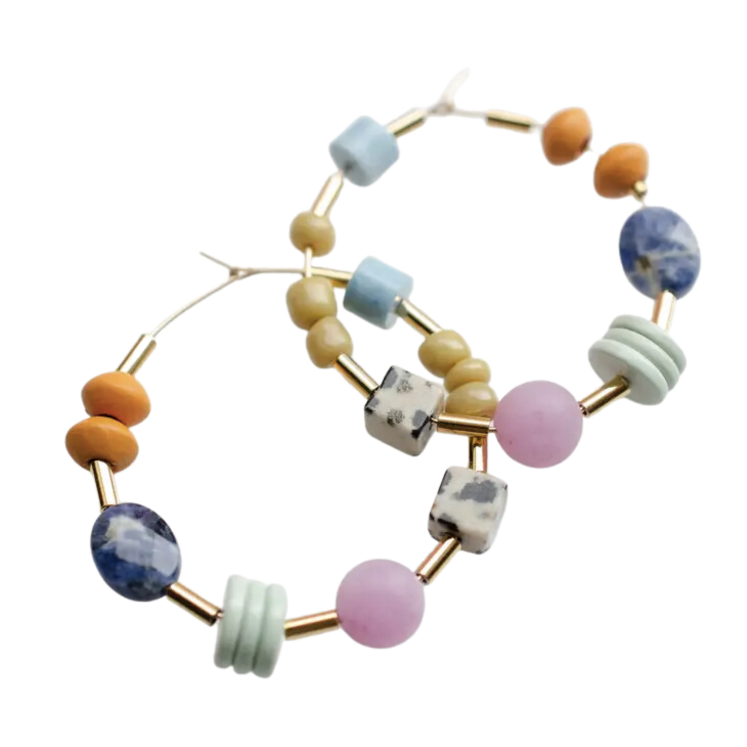 Auden - Colorful Beaded Hoop Earrings