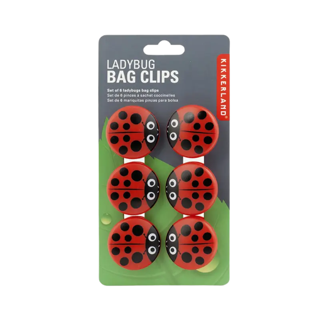 Ladybug Bag Clips Set of 6
