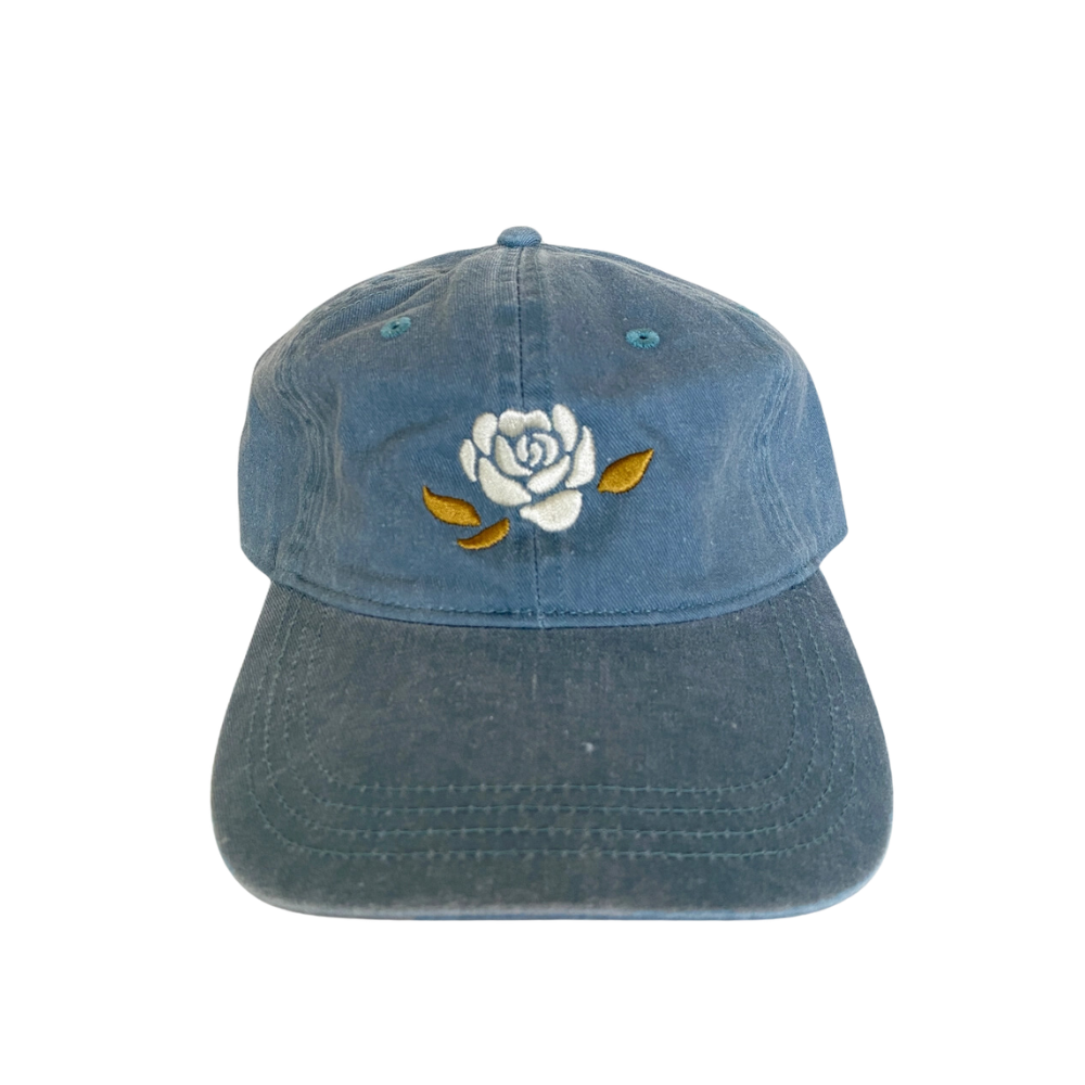 Embroidered Rose Dad Cap