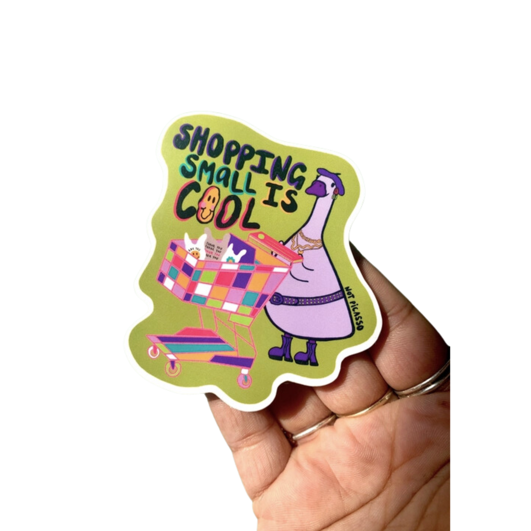 Shopping Small is Cool Sticker