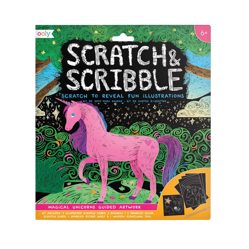 Scratch & Scribble - Magical Unicorns Diy Craft Kit For Kids