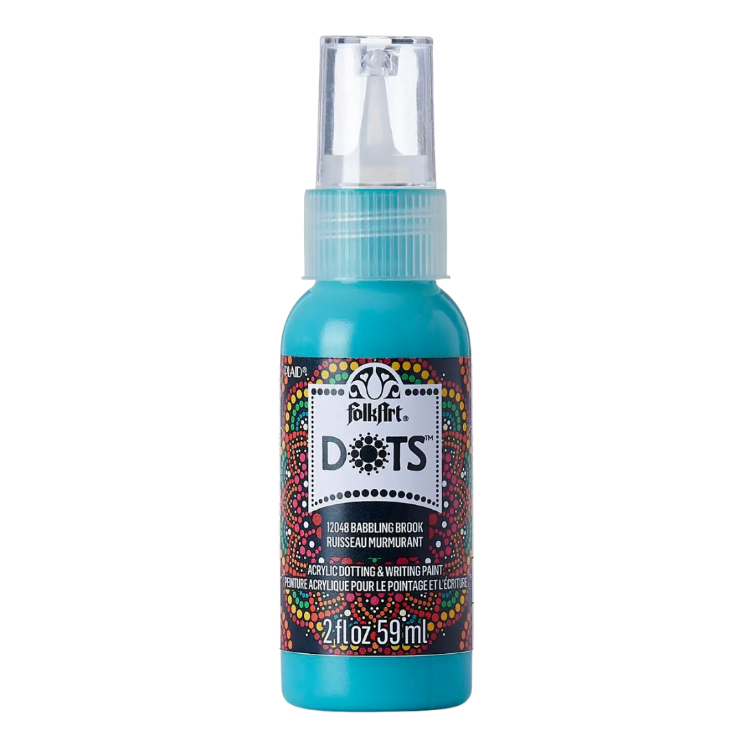 Folkart Dots Acrylic Paint 2 oz - Babbling Brook