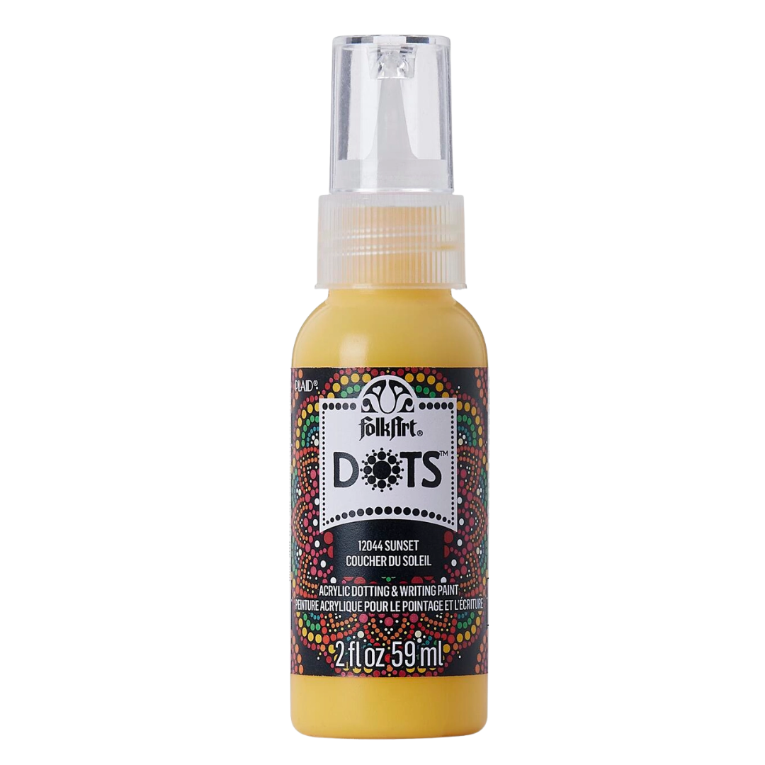 Folkart Dots Acrylic Paint 2 oz - Sunset