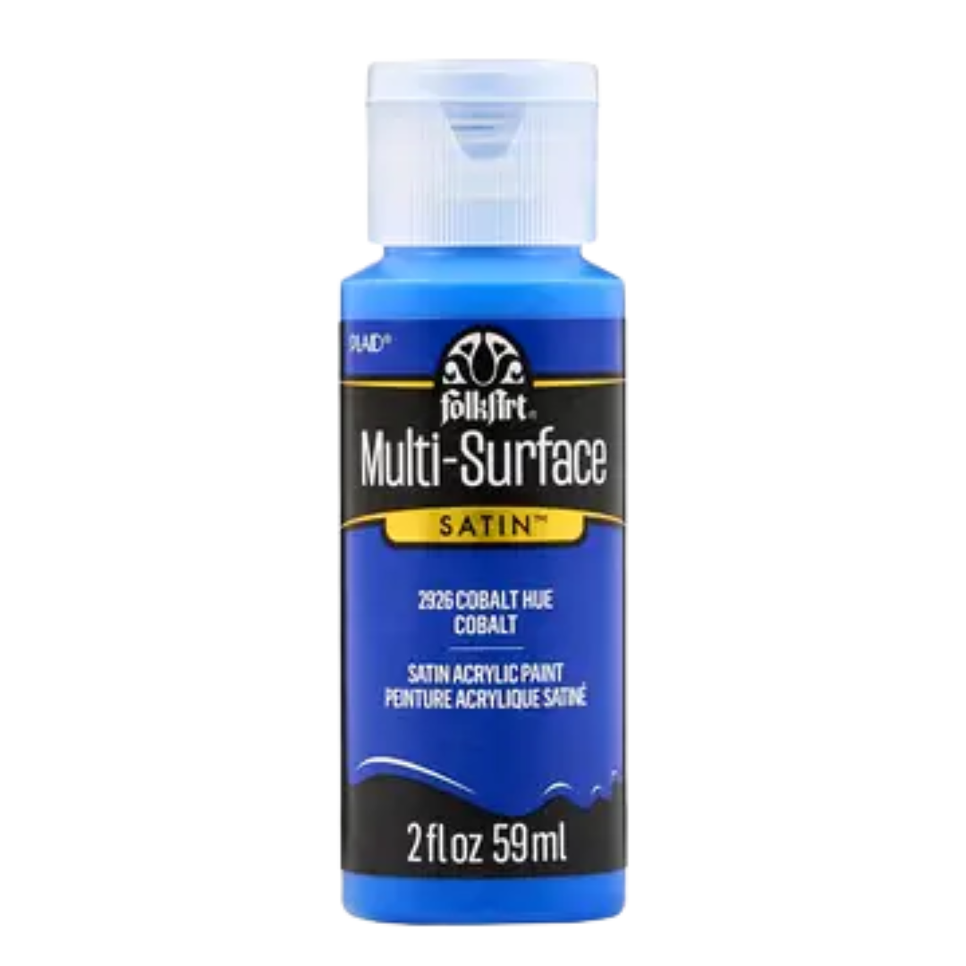 Folkart Multi-Surface Satin Acrylic Paint 2 oz - Cobalt Hue