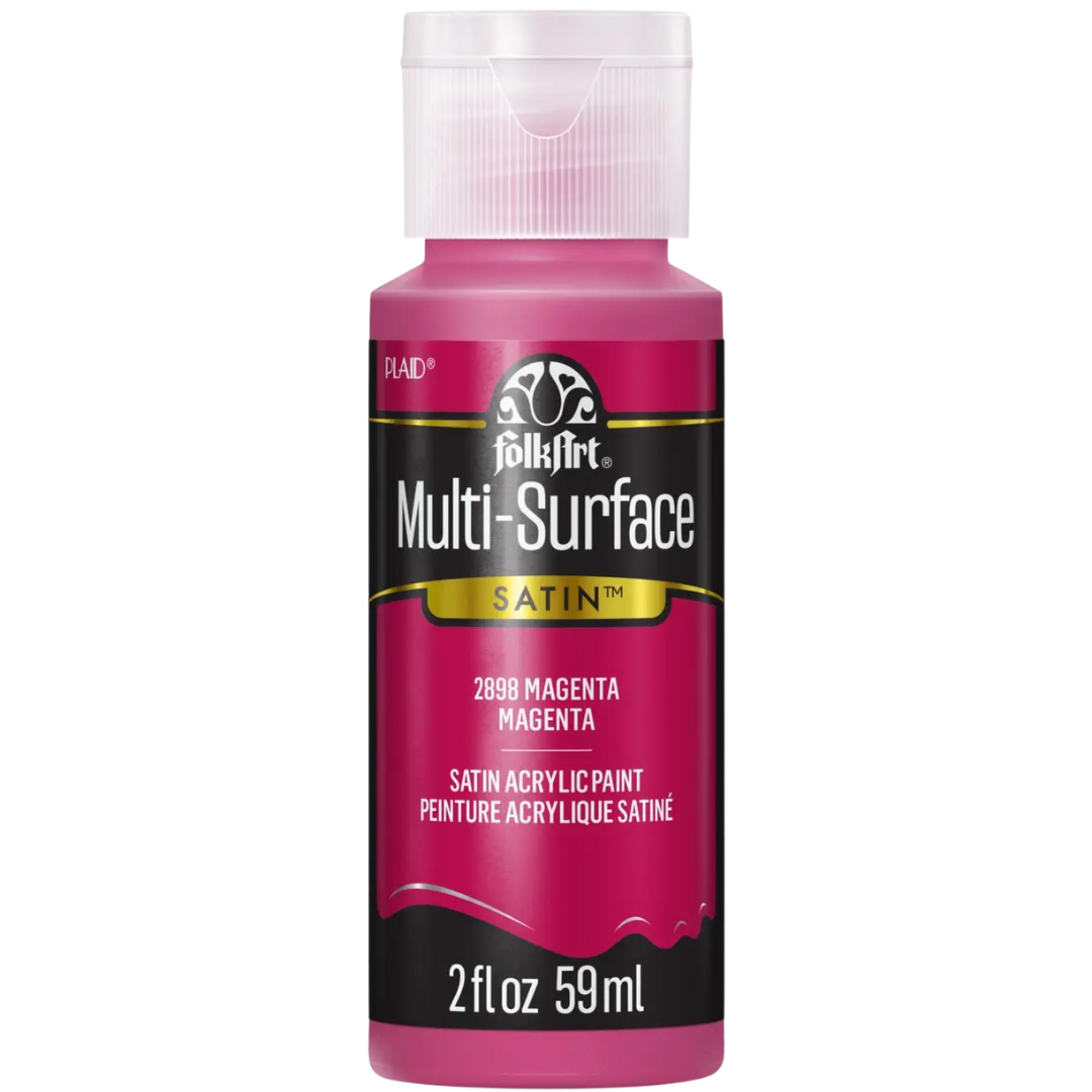 Folkart Multi-Surface Satin Acrylic Paint 2 oz - Magenta