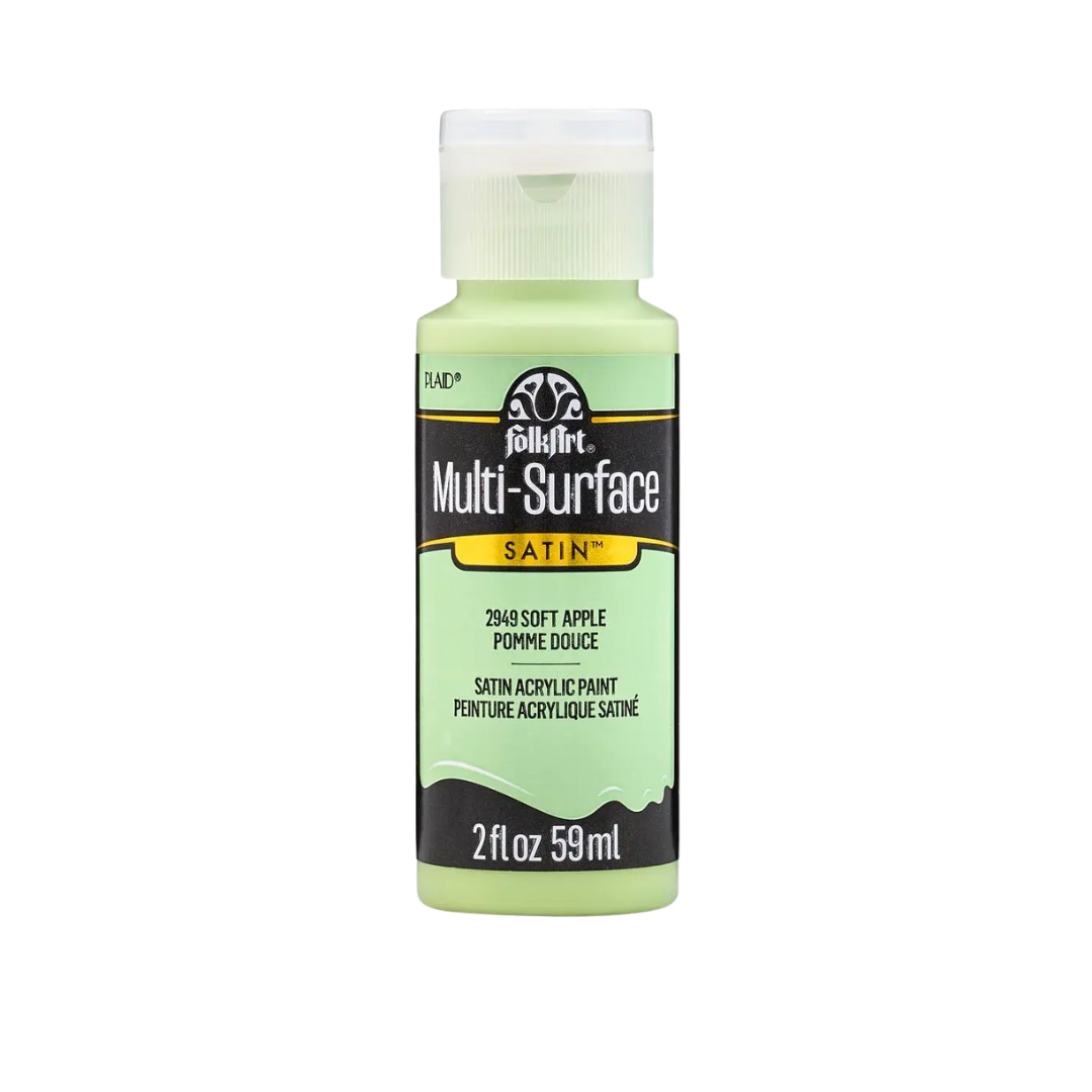 FolkArt Multi-Surface Satin Acrylic Paint 2 oz - Soft Apple
