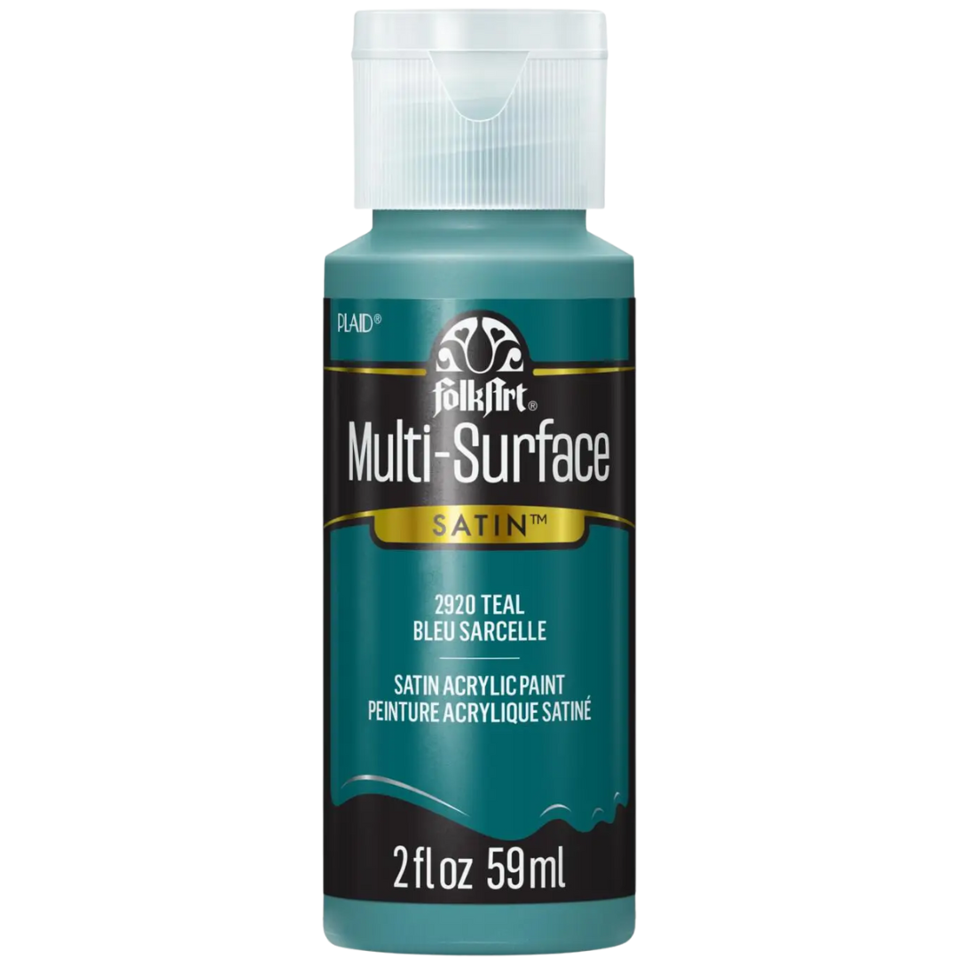 FolkArt Multi-Surface Satin Acrylic Paint 2 oz - Teal