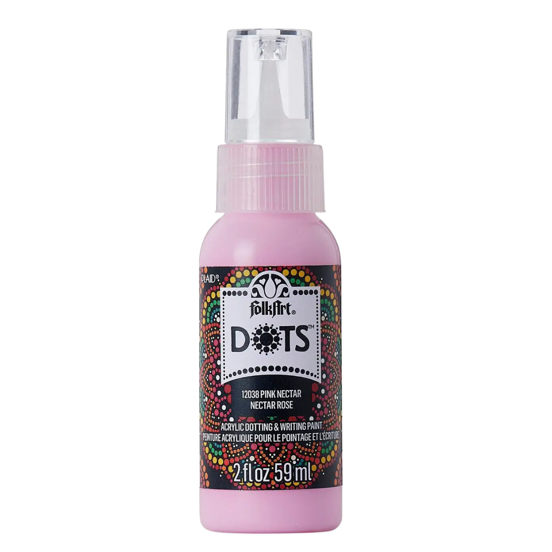 Folkart Dots Acrylic Paint 2 oz - Pink Nectar