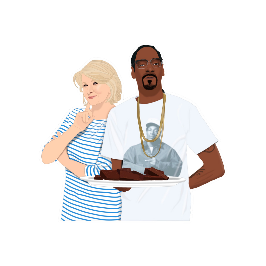 Martha Stewart and Snoop Dogg Sticker