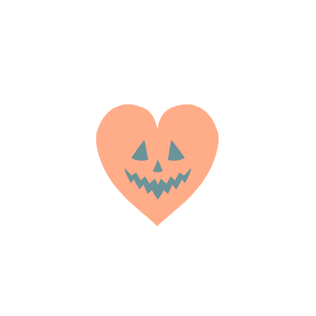 Pumpkin Heart Sticker