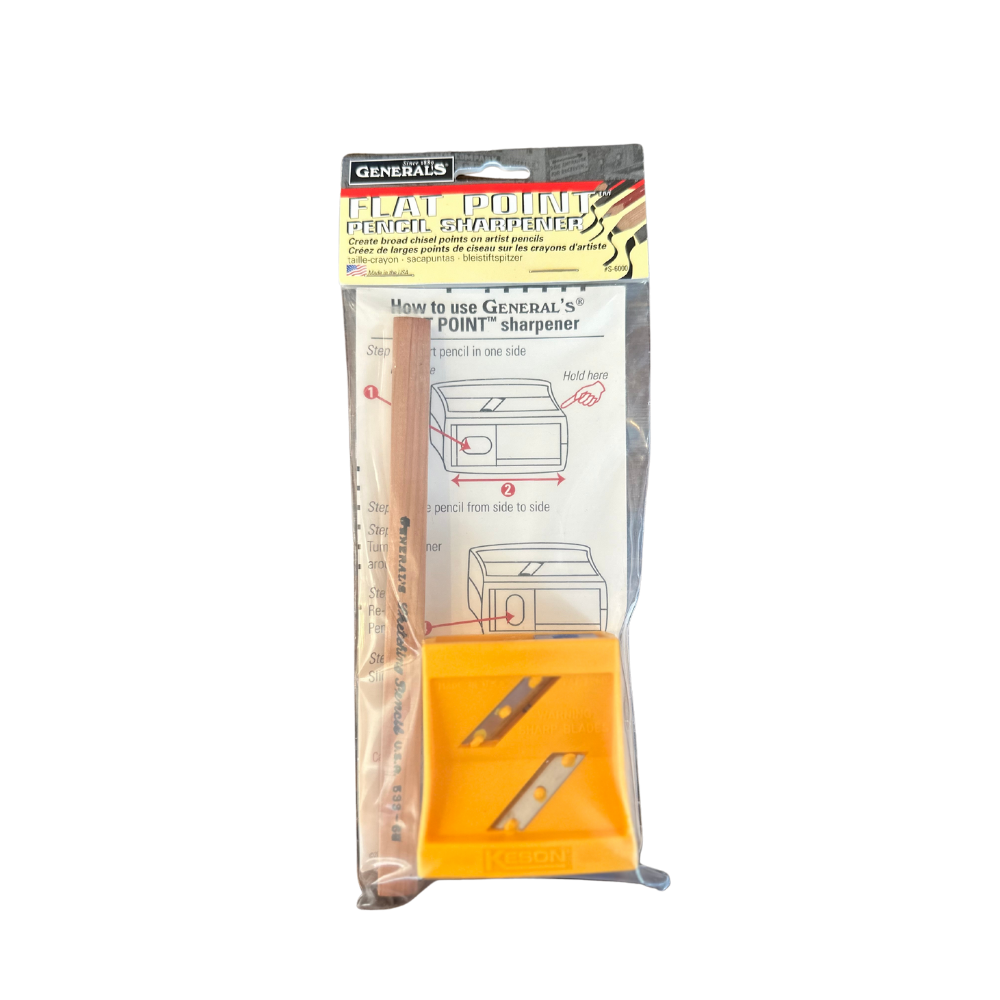 General Pencil Flat Sketch Sharpener with Pencil