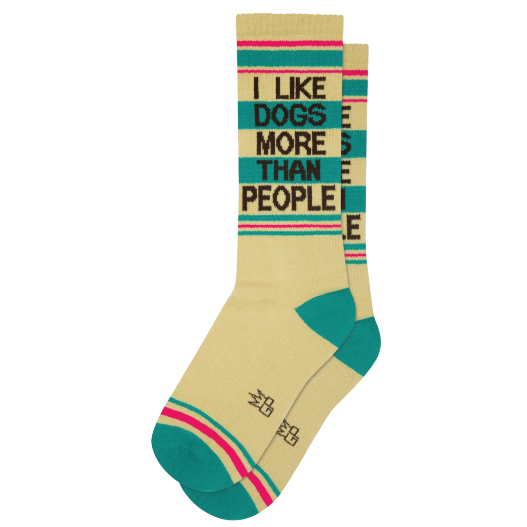 I Like Dogs More Than People Gym Crew Socks