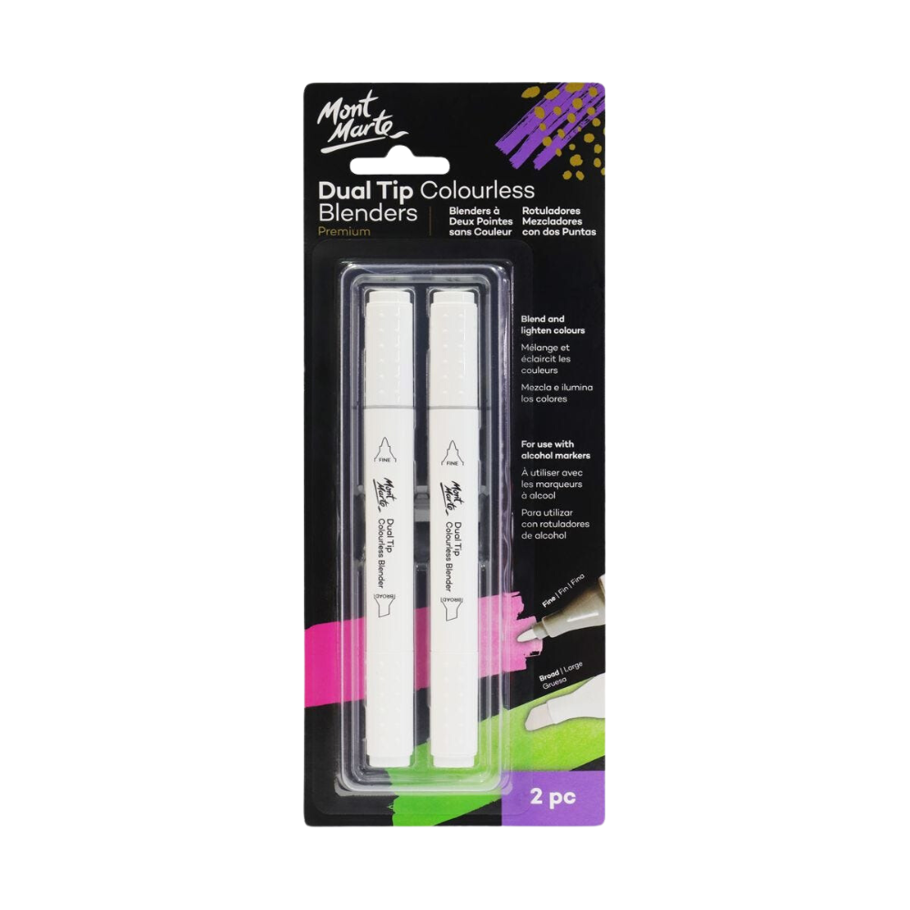 Dual Tip Colorless Blenders Premium 2pc