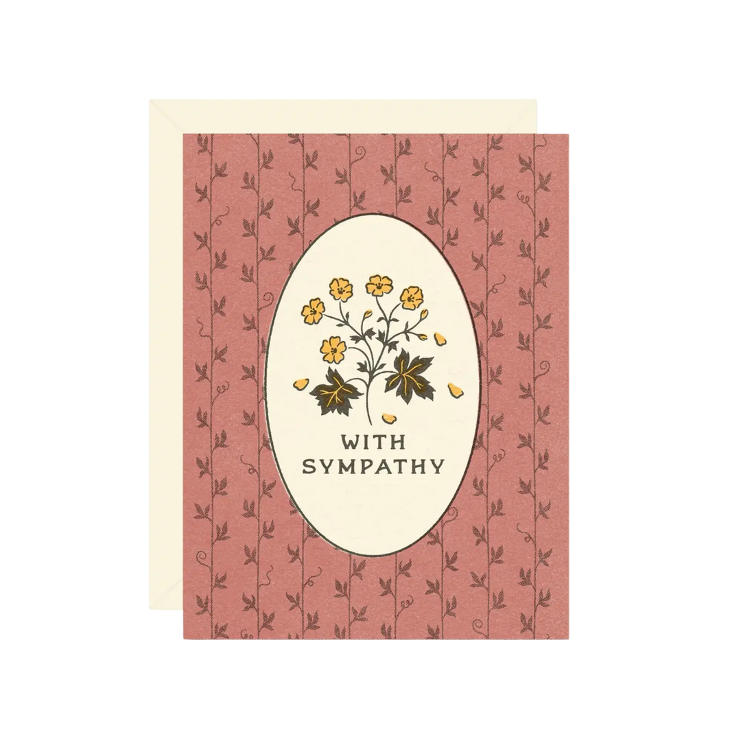 With Sympathy Wildflower Card