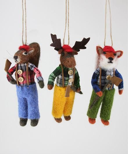 Lumberjack Animal Ornament