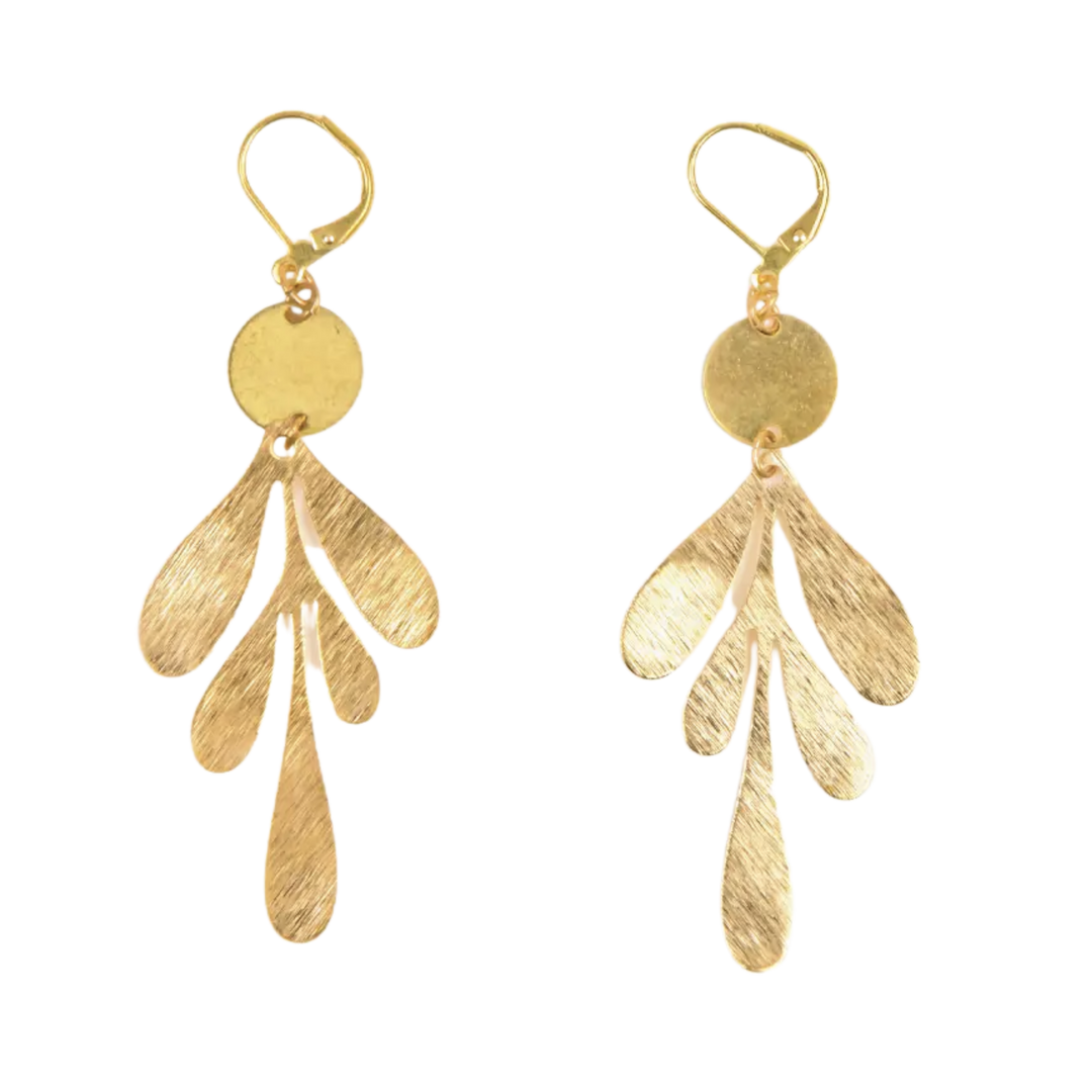 Graphic Leaf Earrings