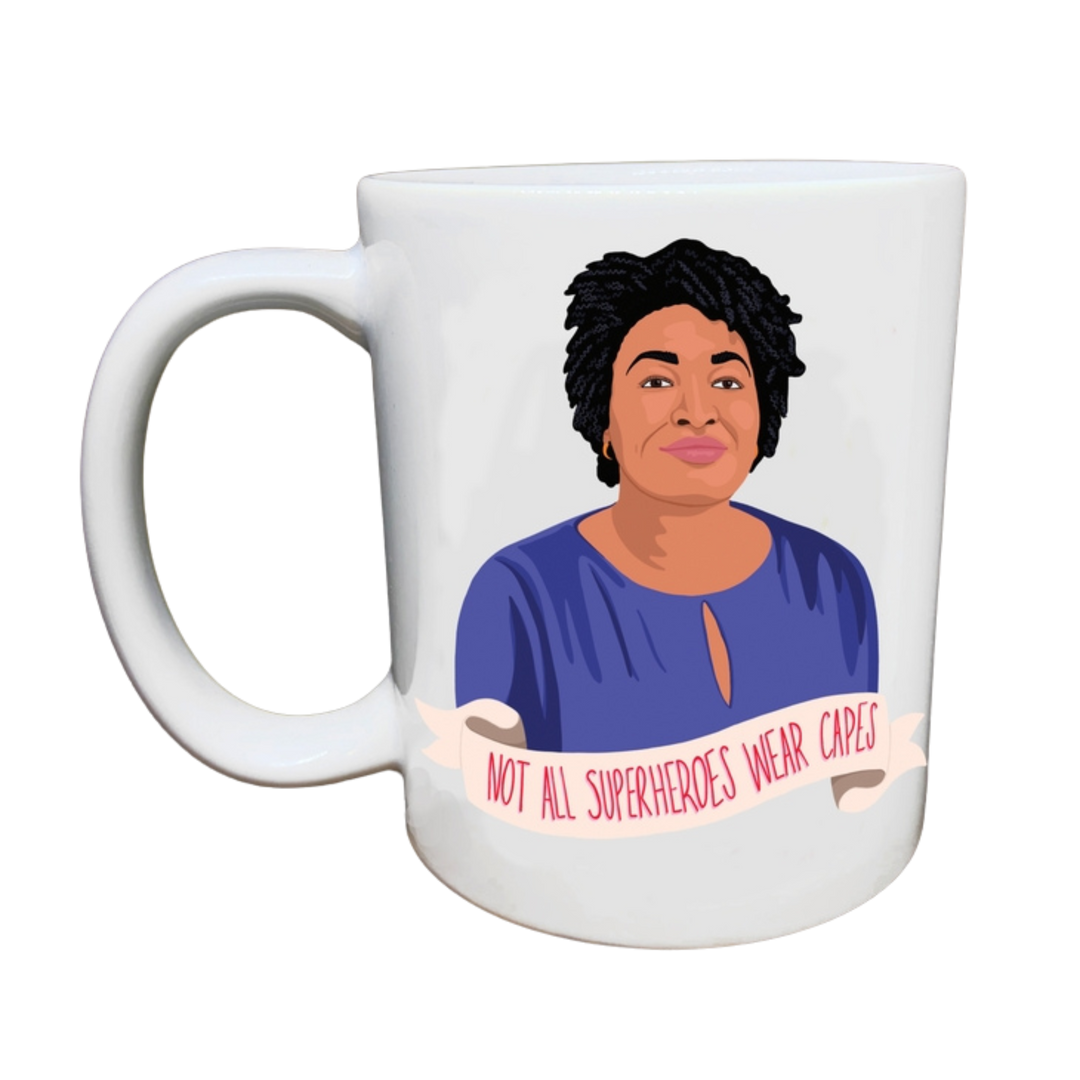 Stacey Abrams Superhero Mug