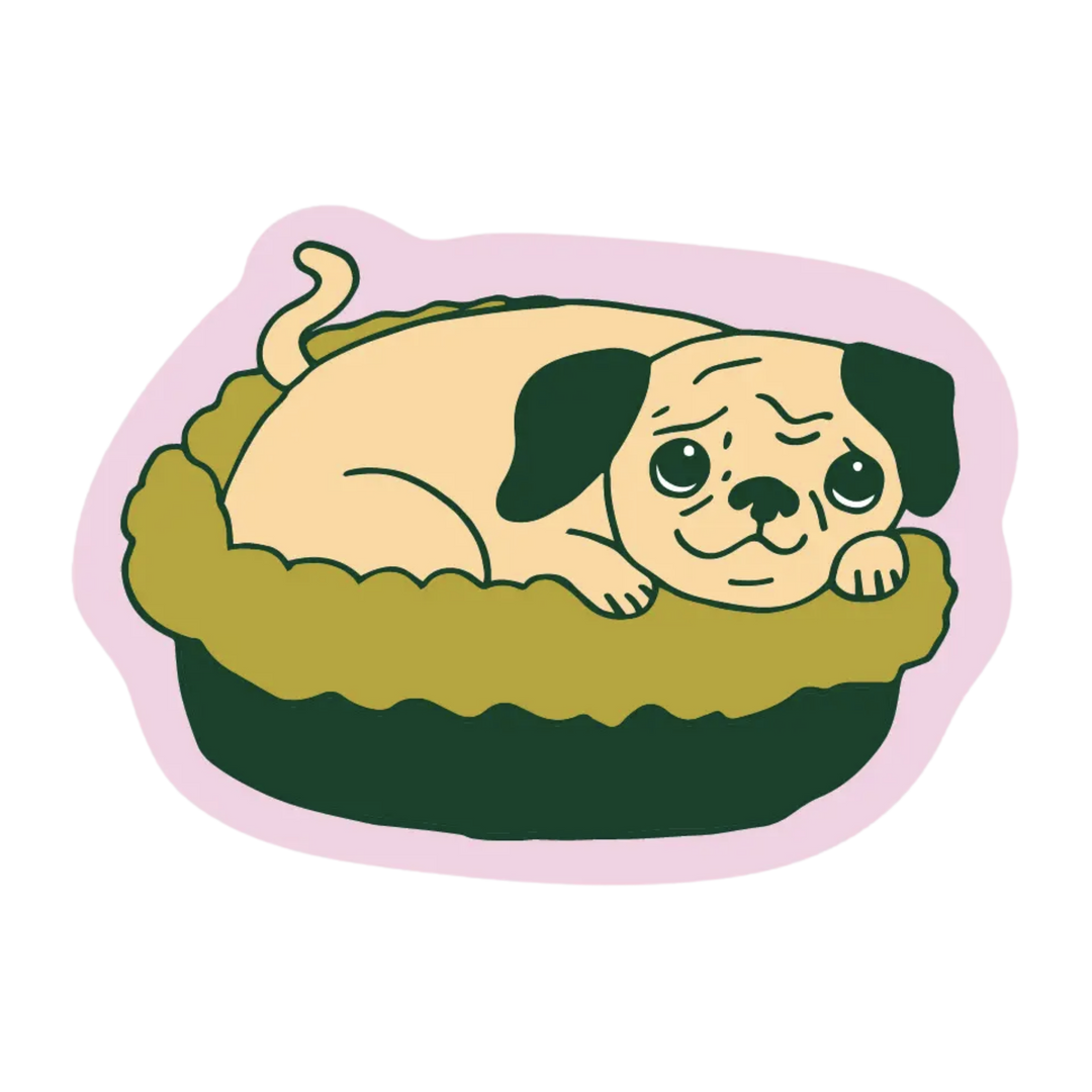 Peggy Pug Nap Sticker