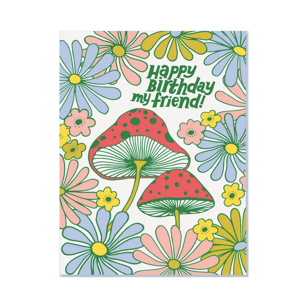 Mushroom Birthday Greeting Card