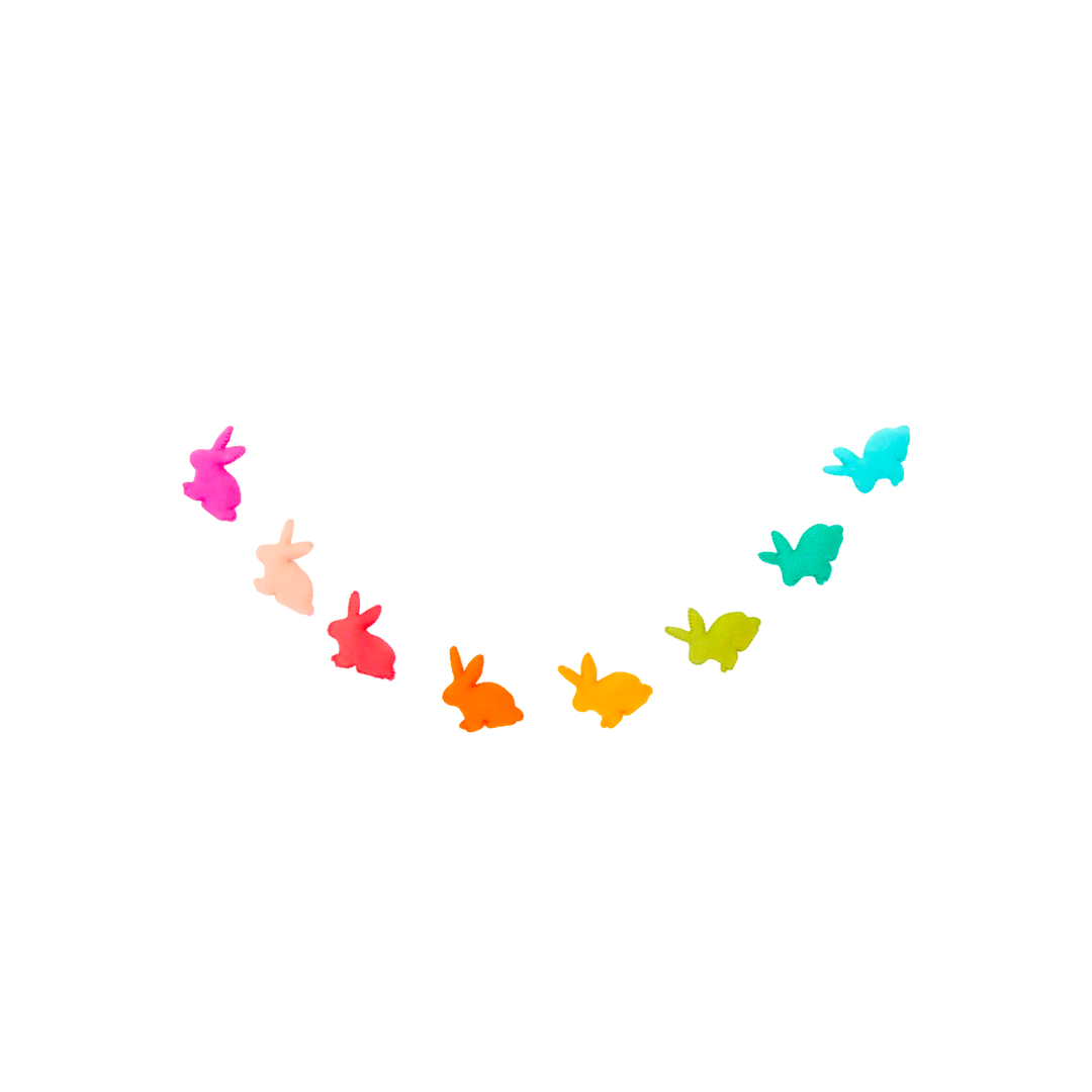 Rainbow Bunny Felt Garland