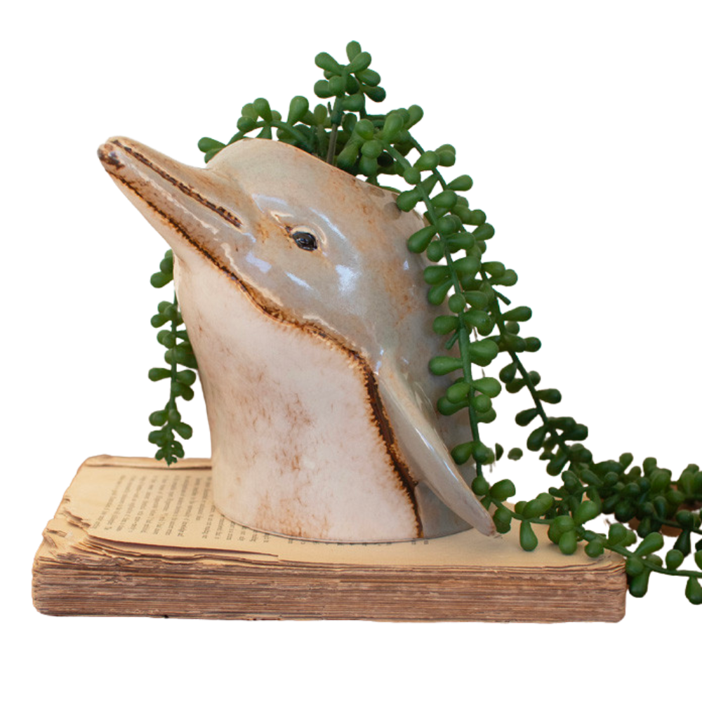 Ceramic Dolphin Planter