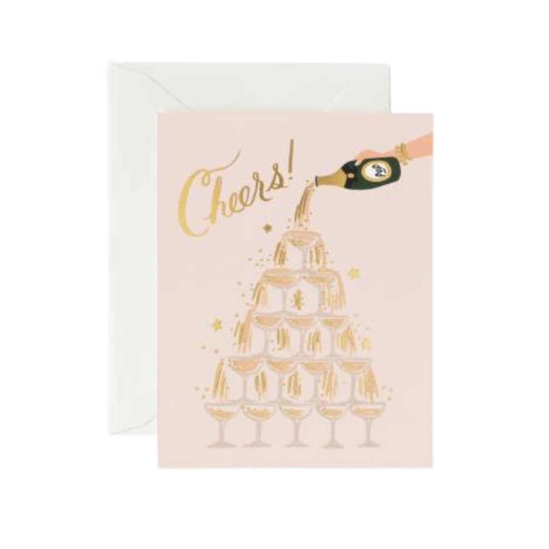 Champagne Tower Cheers Card