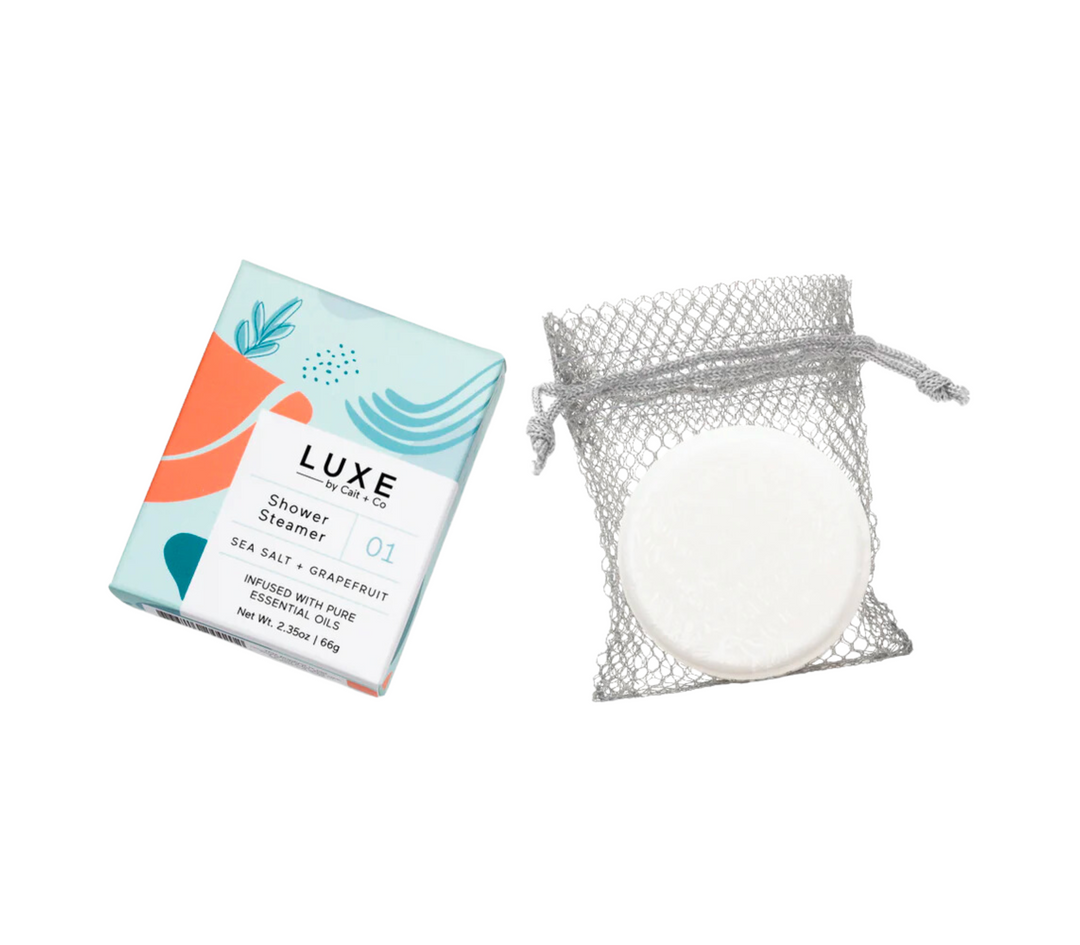 Luxe Sea Salt + Grapefruit Shower Steamer Fizzy Bomb