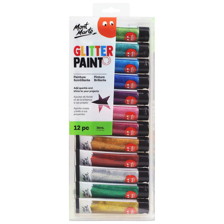 Glitter Paint 12pc x 36ml (1.2 US fl. oz)