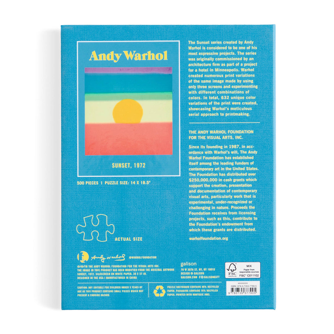 Andy Warhol Sunset 500 Piece Book Puzzle