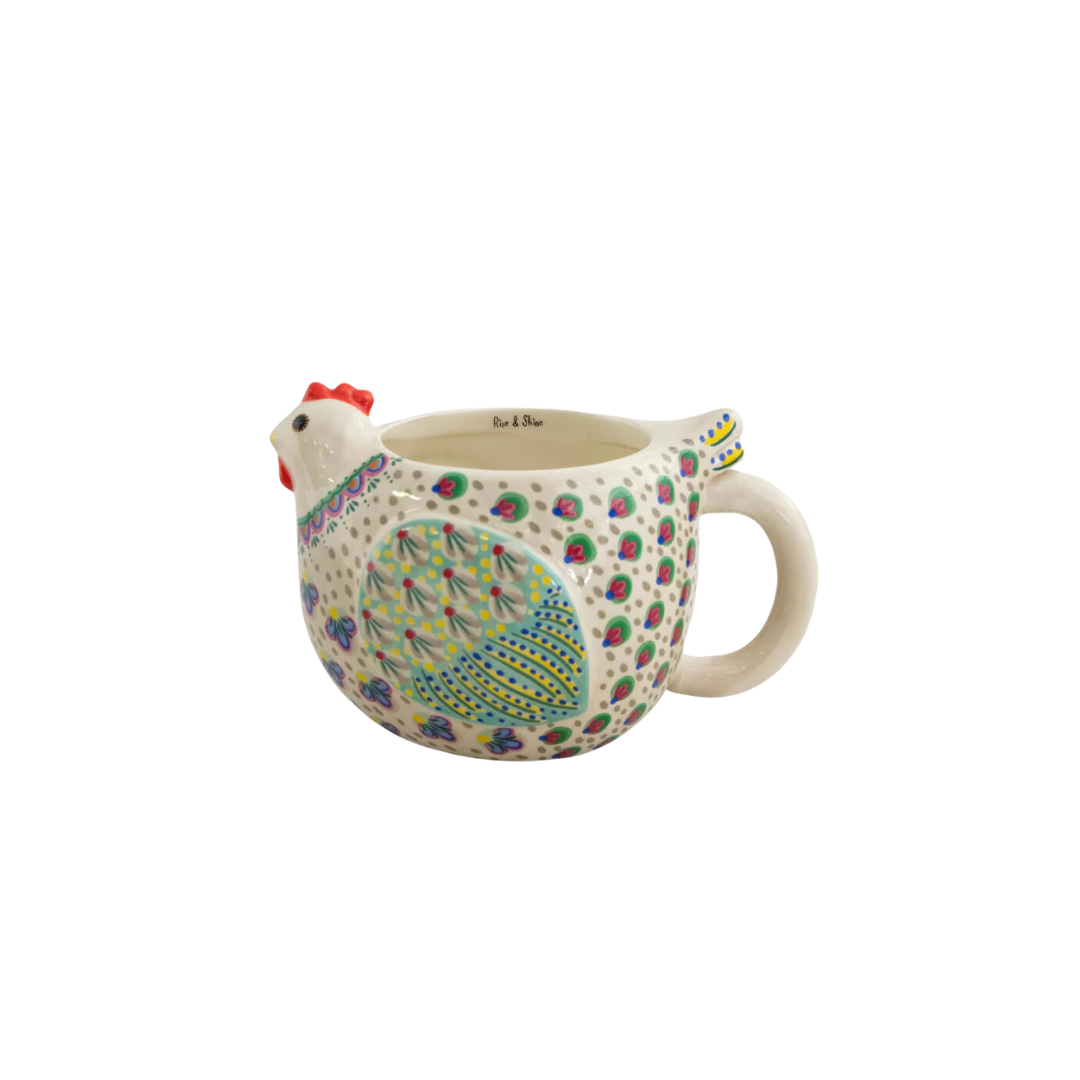 Folk Art Coffee Mug - Penny The Chicken