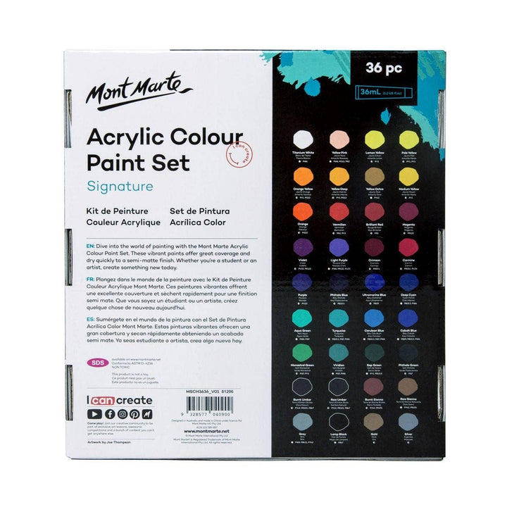 Acrylic Color Paint Set Signature 36pc x 36ml (1.2oz)