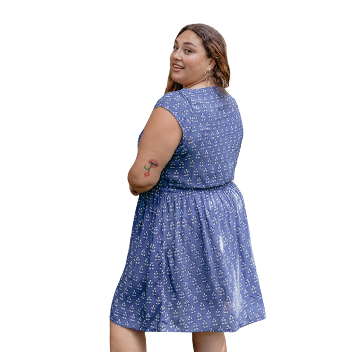 Nashville Plus Size Dress Indigo Mix