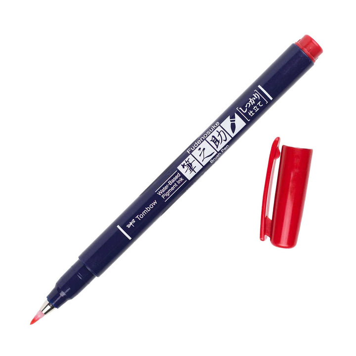 Fudenosuke Calligraphy Brush Pen - Red