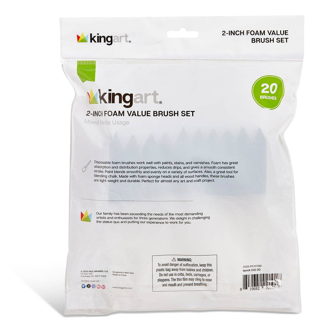 Foam Brushes 2” 20 pc