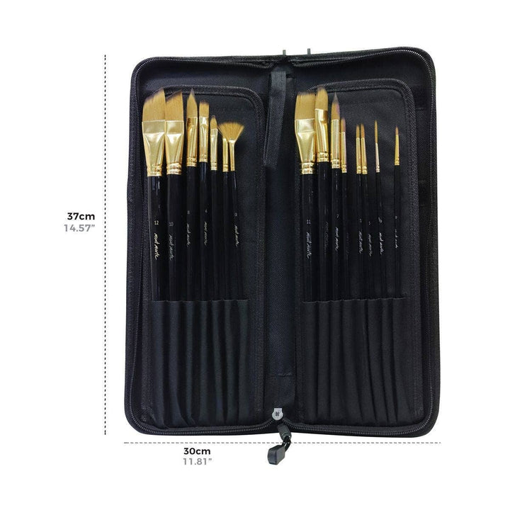 Studio Brush Set in Easel Wallet 15pce