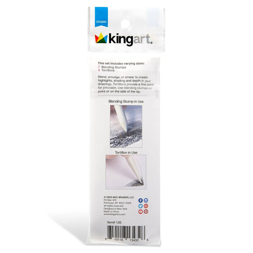 KINGART Blending Stumps & Tortillons