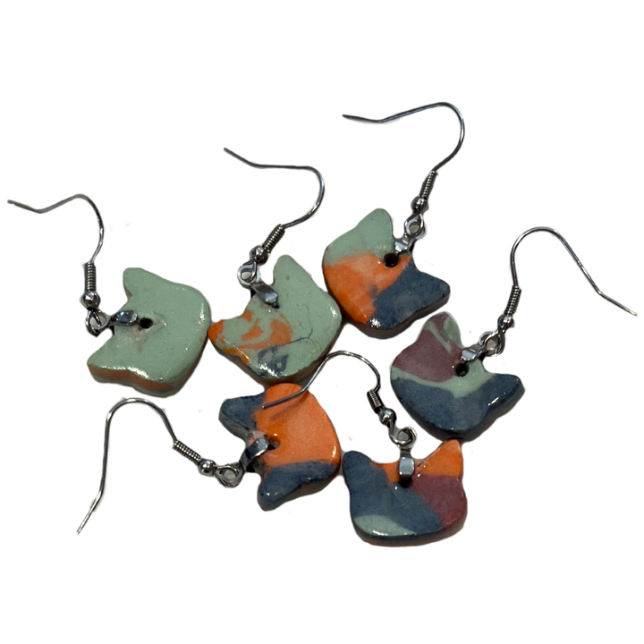 Ceramic Kitty Earrings