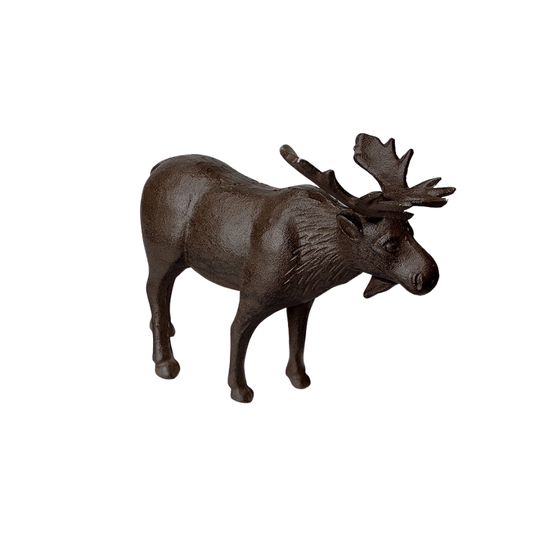 Standing Moose Figure-Dark Brown