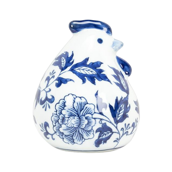 Blue & White Medium Chicken with Crest