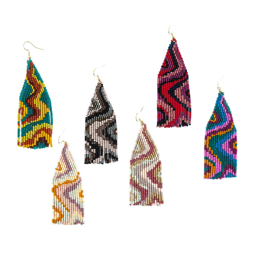 Psychedelic Fringe Earrings