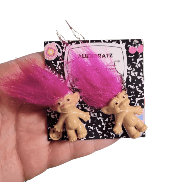 Funny Troll Doll Earrings