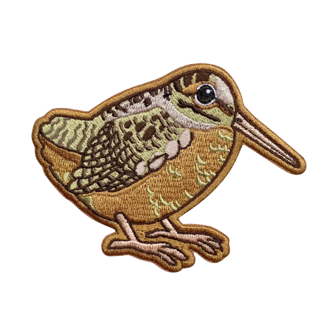 American Woodcock Iron-On Embroidered Patch