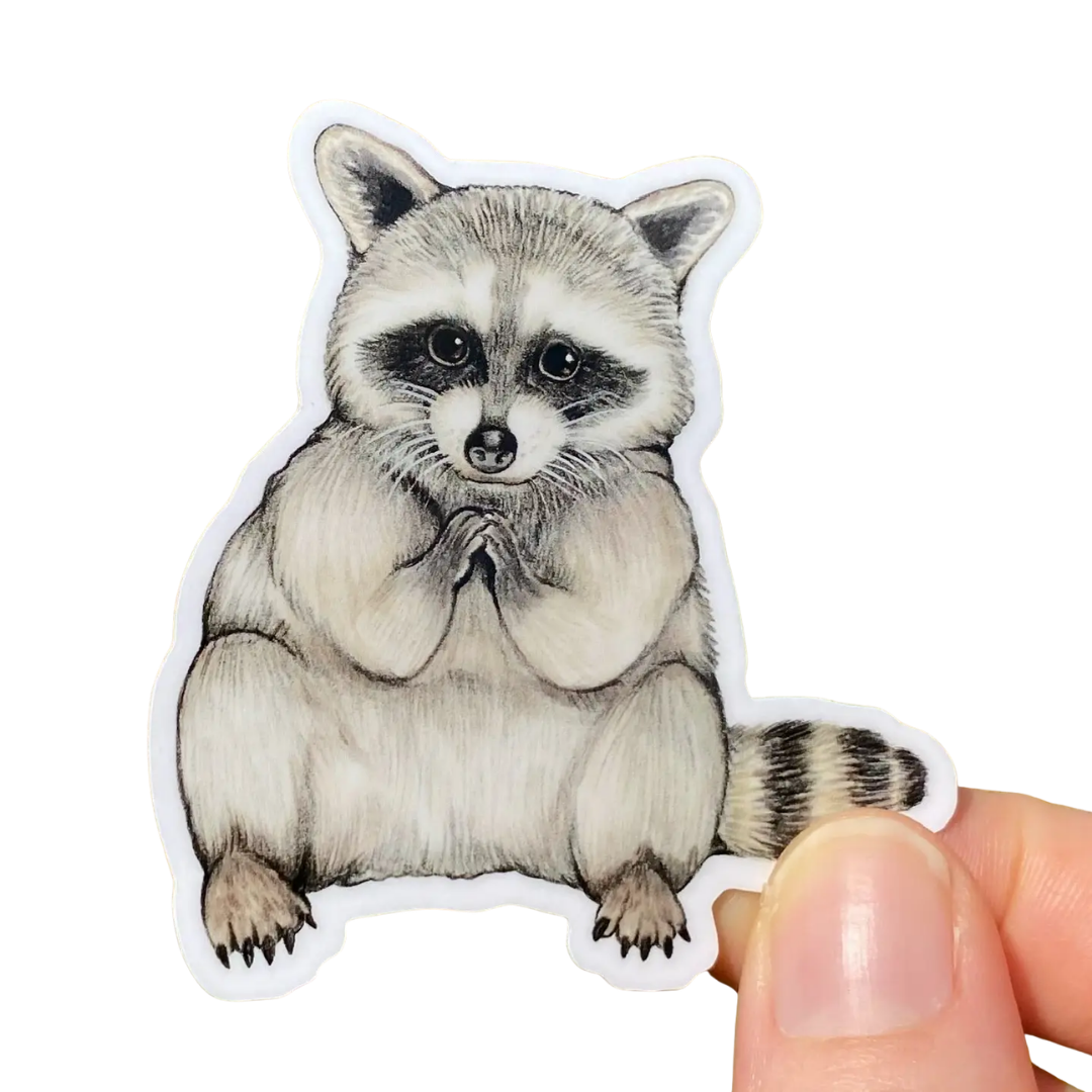Baby Raccoon Vinyl Sticker