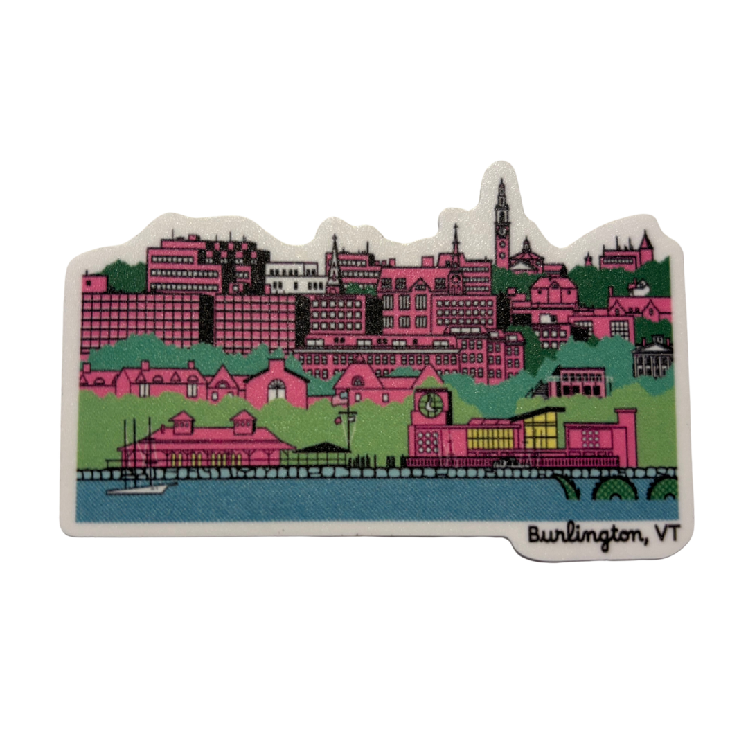 Burlington, VT Cutout Vinyl Sticker