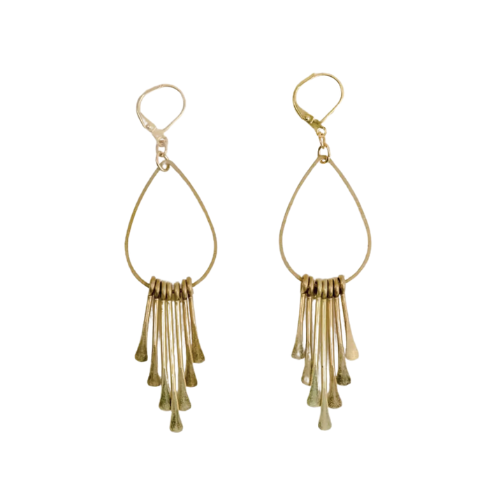 Paddle Pin Fringe Earring