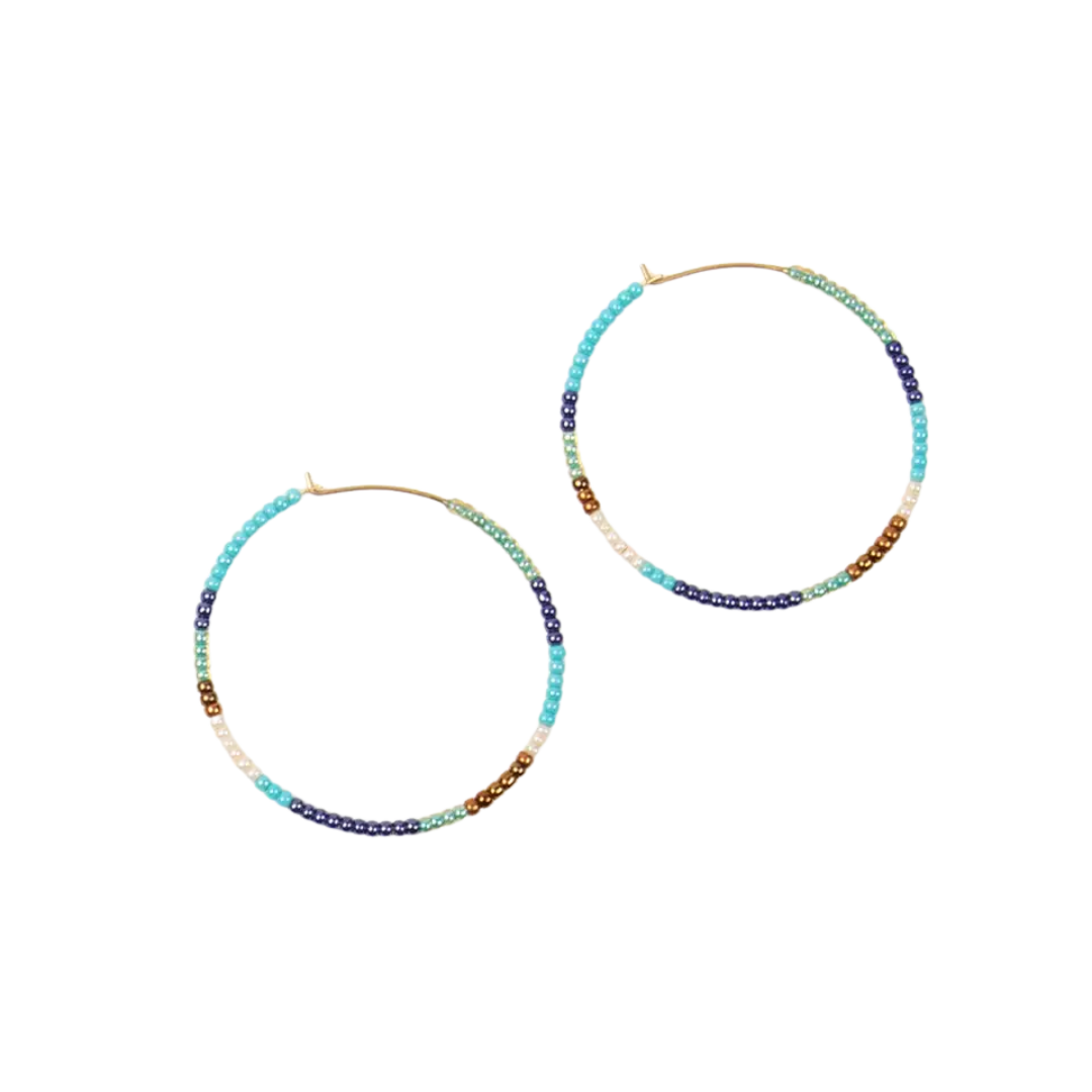 Beaded Hoop Earrings