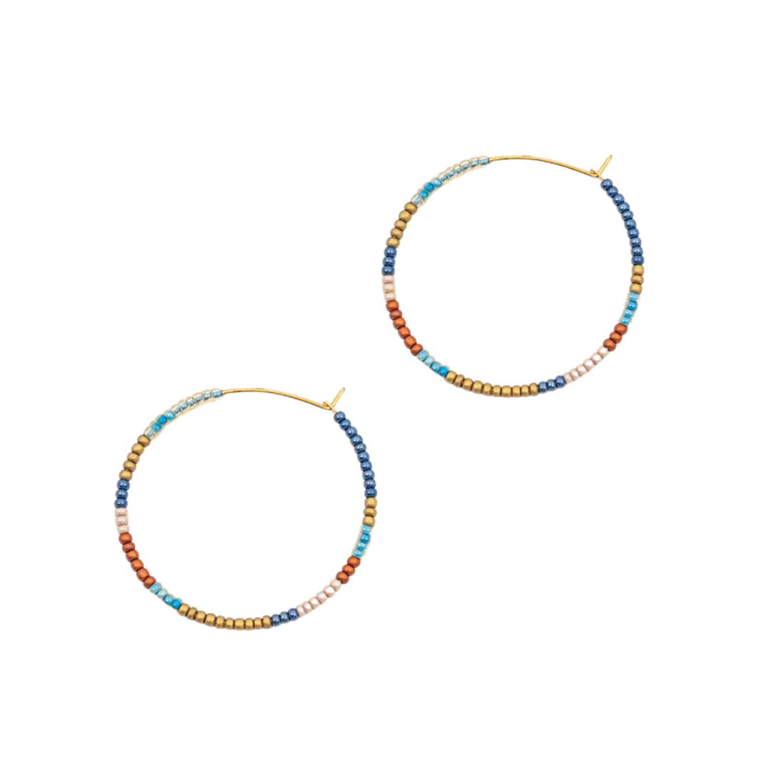 Beaded Hoop Earrings