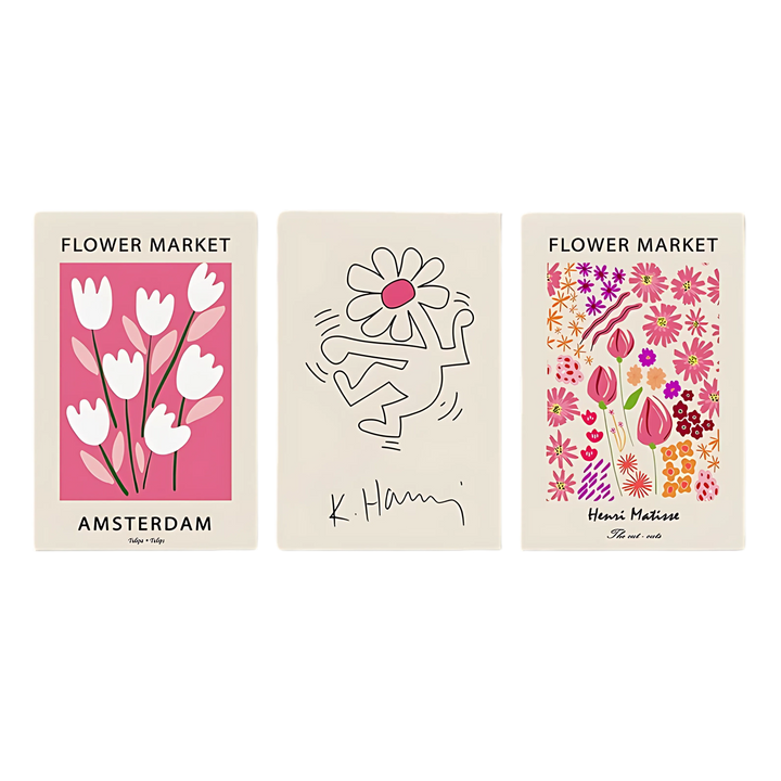 Keith Haring & Matisse Pink Poster Wall Art 8x10